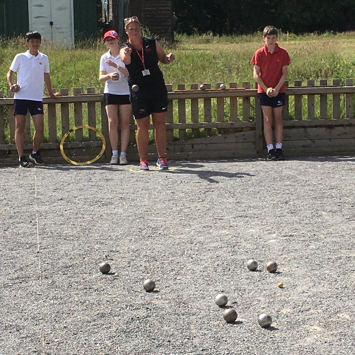 YateleyManorSch's tweet photo. Y8 Pétanque masterclass @Crondall Pétanque Club. Bien joué! 🇫🇷#crondallpétanque #YMPrep #patisserie https://t.co/LFVimsfPAl