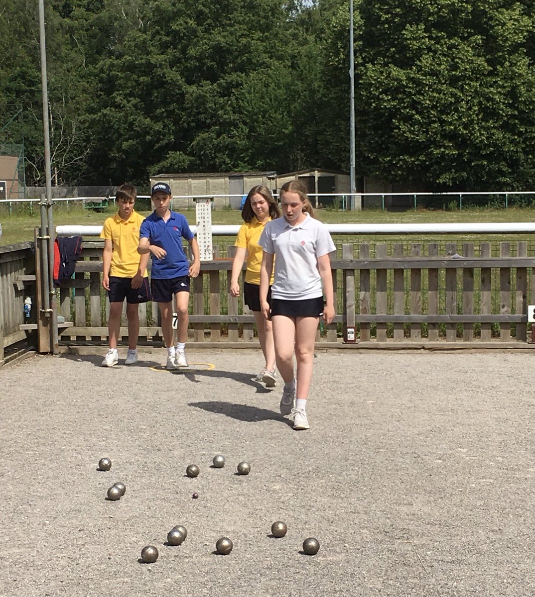 YateleyManorSch's tweet photo. Y8 Pétanque masterclass @Crondall Pétanque Club. Bien joué! 🇫🇷#crondallpétanque #YMPrep #patisserie https://t.co/LFVimsfPAl