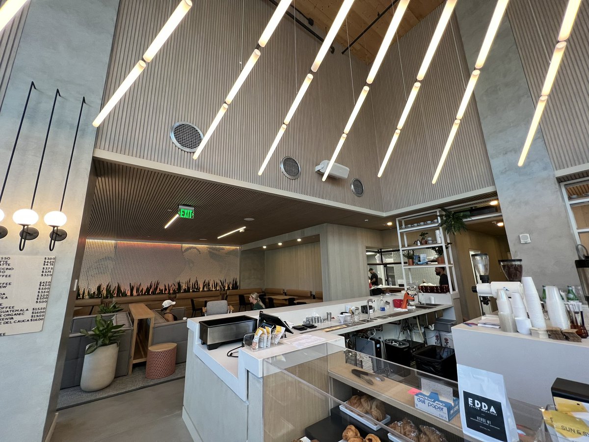 amtillie's tweet image. Went to @EddaCoffee this morning and I rate it A+. Love all the light in the space &amp;amp; the lattes are excellent ☕️☀️

I was also skeptical of the bike racks outside of @IntroCLE, but I can confirm they are U-Lock accommodating.