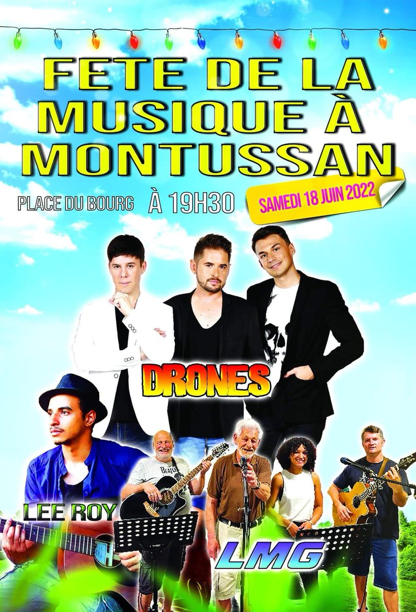 Drones_music's tweet photo. Venez fêter la fête de la musique avec nous samedi à Montussan 🎶🎉 #montussan #aquitaine #drones #band #concert #fdlm https://t.co/LS5N6oa8lF