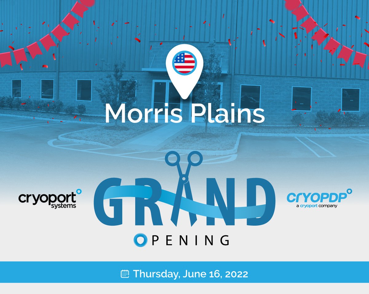 CRYOPDP_'s tweet photo. Launching today: A brand new hub with enhanced capabilities to keep serving the life sciences and healthcare communities' unique requirements in Morris Plains 🚀 https://t.co/5ArljyhwlW