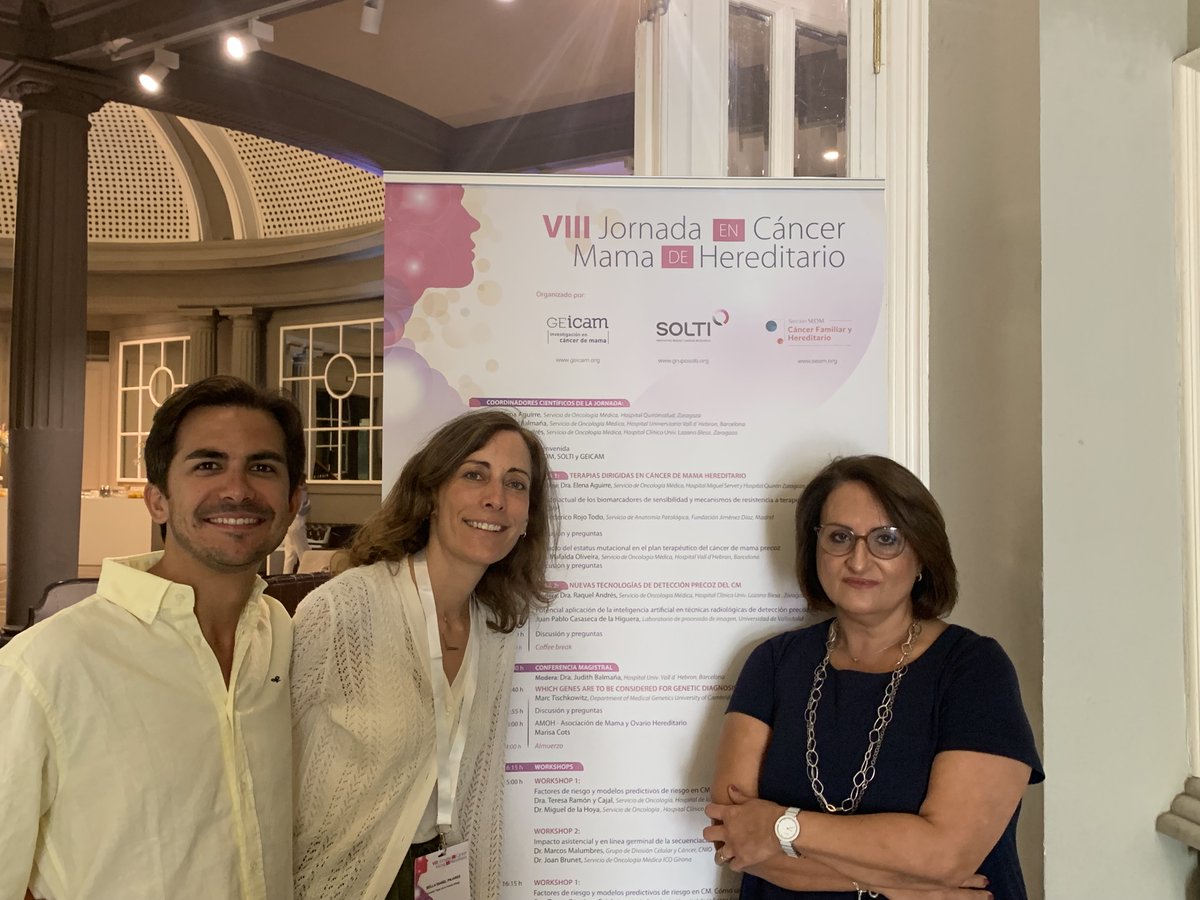oncomalaga's tweet photo. 🔵 Hoy se celebra la VIII Jornada en Cáncer de Mama de Hereditario de la @_SEOM en Zaragoza y nuestros compañeros Antonia Marquez, Bella Pajares y Marcos Iglesias nos mandan esta foto desde allí https://t.co/rN1G59hv9D