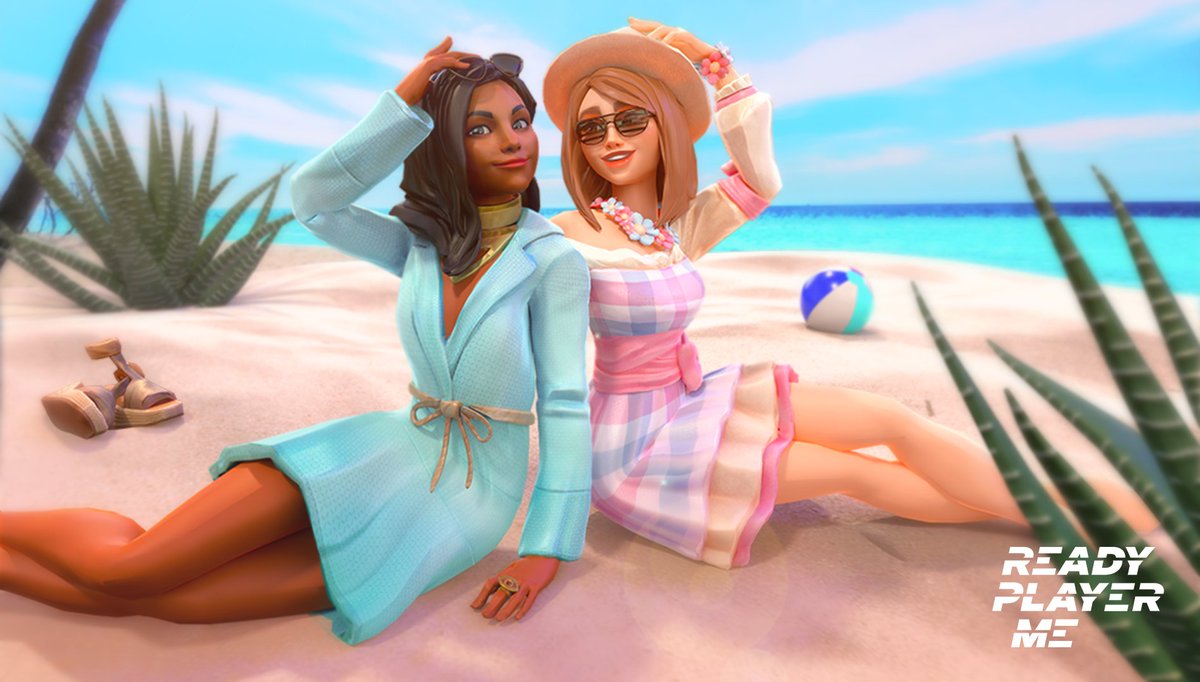 readyplayerme's tweet photo. Welcome summer ☀️

New outfits, available on https://t.co/eg8Lmvx1MS https://t.co/O9bdlY5OwV