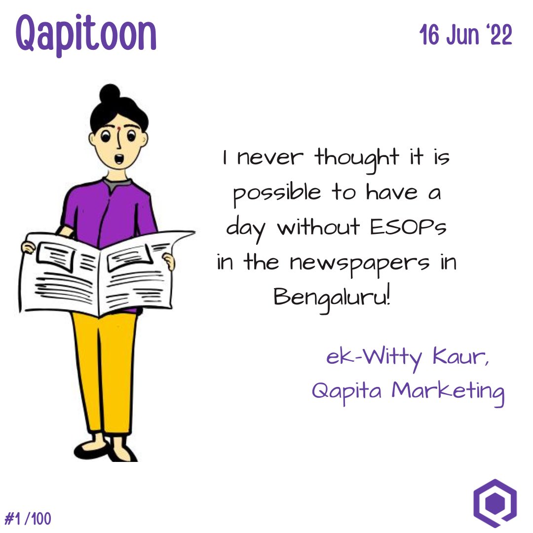 Fun and work can go hand in hand - so says, the Qapita marketing team!
#ESOPs #Startups #EquityManagement #Qapitoon #EkWittyKaur