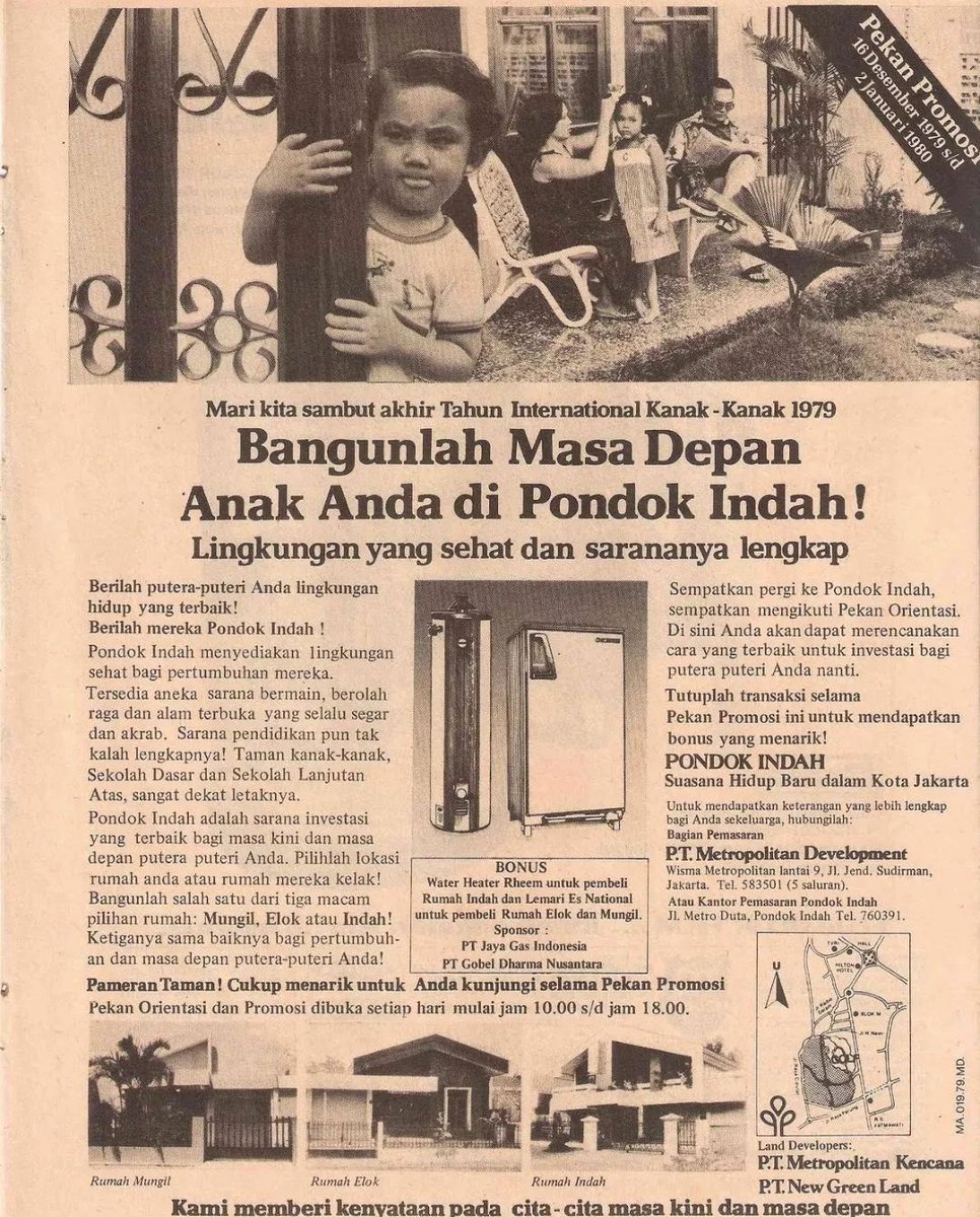 mazzini_gsp's tweet photo. Iklan penjualan rumah di Pondok Indah sekitar tahun 1979.
📸 By Iklan Jadul via @potolawas https://t.co/pm8hh81ZPd