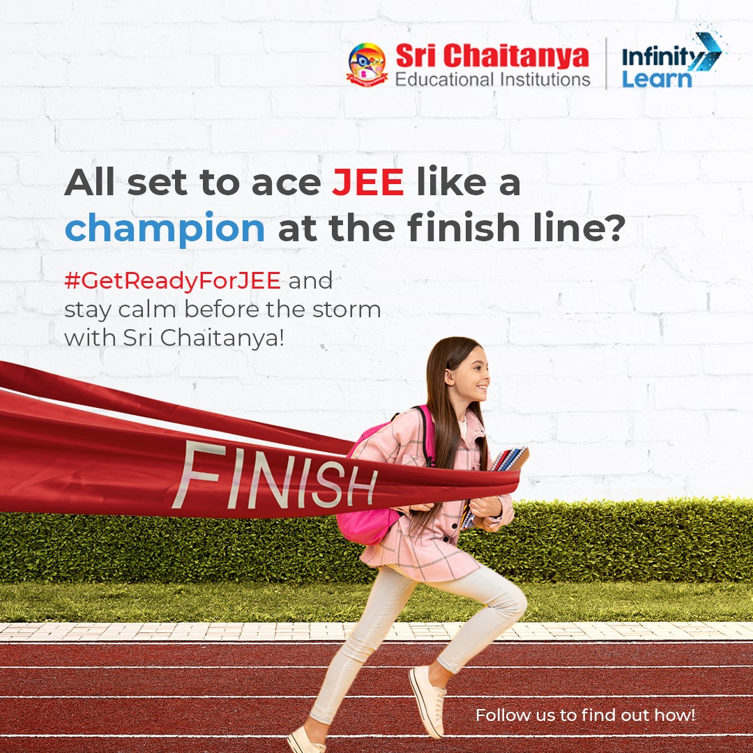 Sri_Chaitanya_'s tweet photo. All geared up to be a top-rank champion in the upcoming JEE Mains? #GetReadyForJEE with Sri Chaitanya. To know how follow this space.

#SriChaitanyaEducationalInstitutions #Success #Legacy https://t.co/yMU9XXMXOj