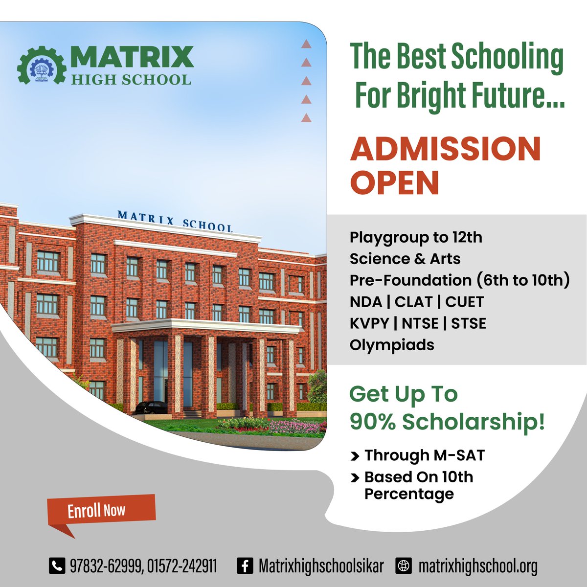 MatrixSikar's tweet image. Being one of the Best #Englishmedium Schools for #ScienceandArts in Sikar, Matrix High School creates opportunities for every #kid considering their different abilities and interests to maximise their #potential and help them become #futureready.