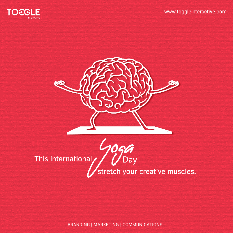 ToggleDigital's tweet photo. We can discover new ideas every day, by stretching our creative muscles in every way!! Wishing health &amp; happiness for everyone on #InternationalDayOfYoga. #YogaDay #Yoga #Meditation #HealthyLifestyle #Health #Fitness #Branding #Marketing #Communication #ToggleInteractive https://t.co/CHo1rNHoW3