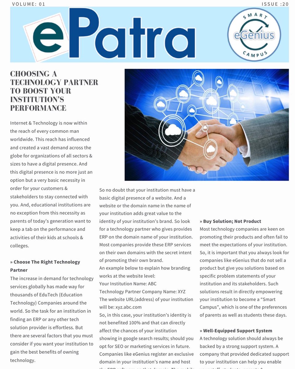 erelego's tweet photo. Presenting the Issue 20 of ePatra from eReleGo Technologies Pvt Ltd (ETPL). ePatra is the official newsletter from eReleGo Technologies Pt Ltd (ETPL) and here we have the Volume 1 Issue 20. #newsletter #eReleGo #ePatra https://t.co/stI3mBl2qS