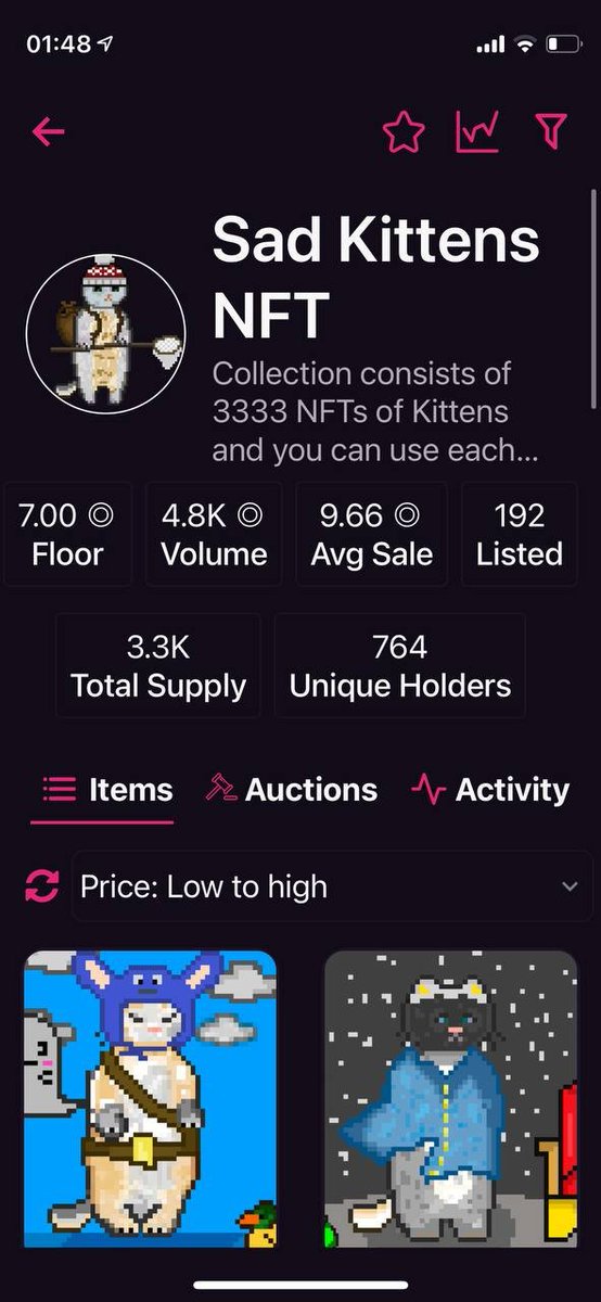 Sad Kitten NFT tweet media