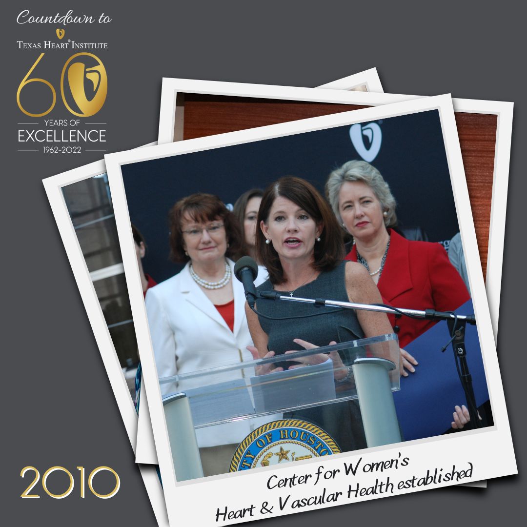 Texas_Heart's tweet photo. 4️⃣8️⃣ Days to 60 Years: #In2010 Texas Heart Institute launches the Center for Women’s Heart & Vascular Health (THI Women’s Center) to strengthen the Institute’s focus on women.
Read more: https://t.co/059XYPHncR
#TexasHeartInstitute #TexasHeartMedicalGroup #60YearsOfExcellence https://t.co/5DjxxQNbGb