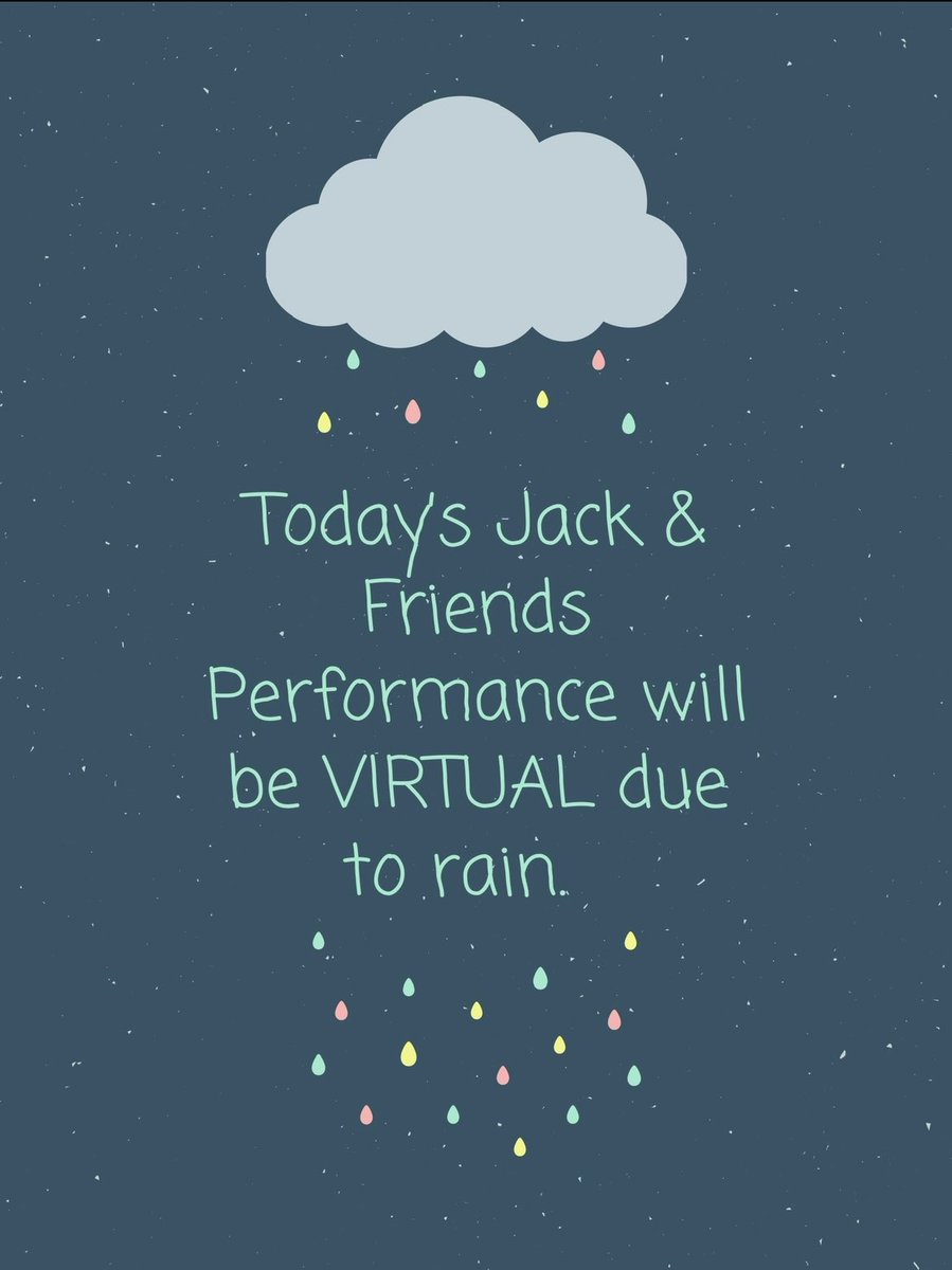 Due to rain the Jack &amp; Friends Family Music Playground Performance with special guest TJ Robinson <a href="/timjayrob/">Huck Tim</a> will be live-streamed virtually on Suzi’s Facebook and YouTube pages from 10:30-11am ET instead of in person at the @oldstonehousebklyn. Everyone is
#livestreamconcert