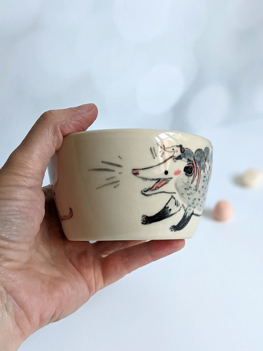 _kness's tweet photo. Opossum mom bowl https://t.co/aqrJv4Qj32