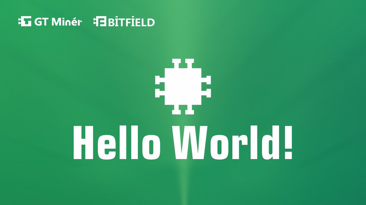 BitField_Mining's tweet photo. Hello World!

We are excited to show #BitFieldMining to the world! We are the most reliable partner for the global mining industry.

Stay tuned for many exciting updates to follow!

#BTC #Mining #GTMiner #BitField https://t.co/ALSxxssA3V