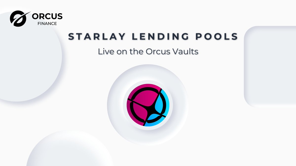 Orcus Finance (☄️,☄️) (@orcus_finance) on Twitter photo Hey everyone!
Orcus team has added <a href="/starlay_fi/">Starlay Finance🚀</a> lending pools into the Orcus Vaults 💫
Now you can compound your $LAY rewards automatically🤖
Deposit APY + Reward APR rates are summed up to bring more yields!
Access now at: app.orcusfinance.io/vaults Hey everyone!
Orcus team has added <a href="/starlay_fi/">Starlay Finance🚀</a> lending pools into the Orcus Vaults 💫
Now you can compound your $LAY rewards automatically🤖
Deposit APY + Reward APR rates are summed up to bring more yields!
Access now at: app.orcusfinance.io/vaults