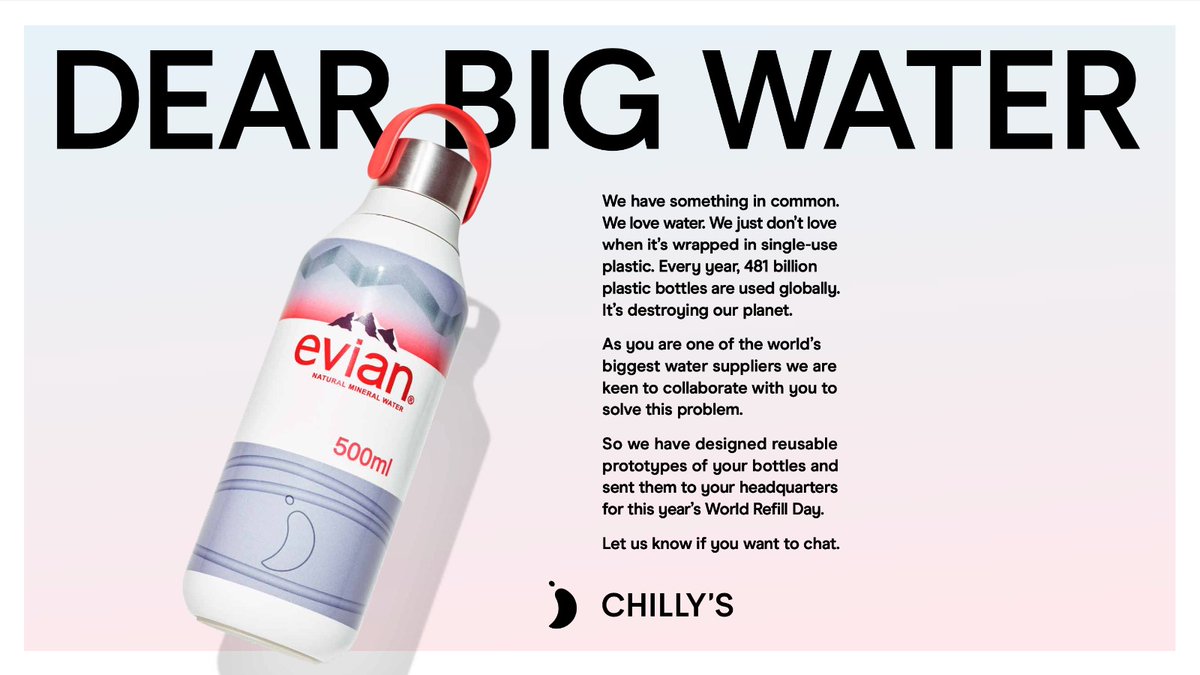 Let us know if you want to chat, @evianwater? 🤔#worldrefillday