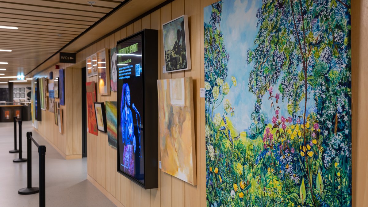 LeedsPlayhouse's tweet photo. Our walls are filled with the most incredible artwork curated as part of The 2022 Leeds Summer Group Show, which runs until 30 June. Don’t miss your chance to see this exhibition in person 🎨
https://t.co/ILZkn7WZMV
#LeedsSummerGroupShow #ArtExhibition #LeedsArt #Art #Artists https://t.co/s3UkfnCEEd