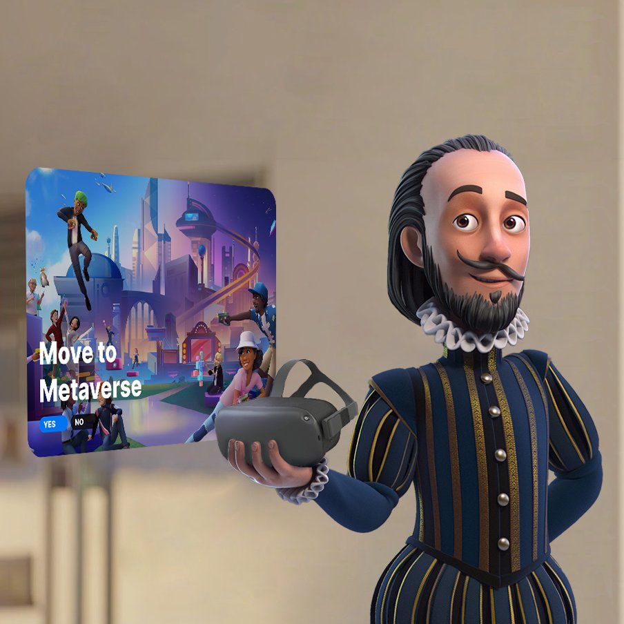 Metaverse_pmr's tweet photo. Back in 16th century even W. Shakespeare referred to metaverse as "All the world's a stage and all the men and women merely players." π
#Welcome_the_new_normal #Go_Virtual #shakespear_knew #VR #VirtualReality https://t.co/UvHlRsNUpW