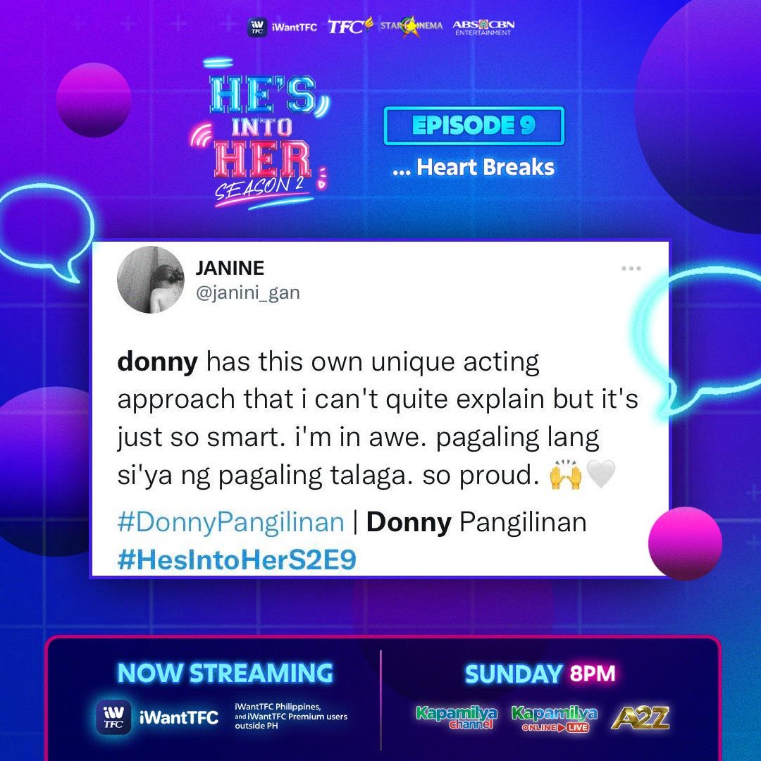 StarCinema's tweet photo. Don't miss the "powerful performance" by @donnypangilinan in #HesIntoHerS2E9, NOW STREAMING on @iwanttfc!

Mapapanood rin this Sunday on Kapamilya Channel, Kapamilya Online Live, and A2Z Channel! https://t.co/tsPIGeeC2U