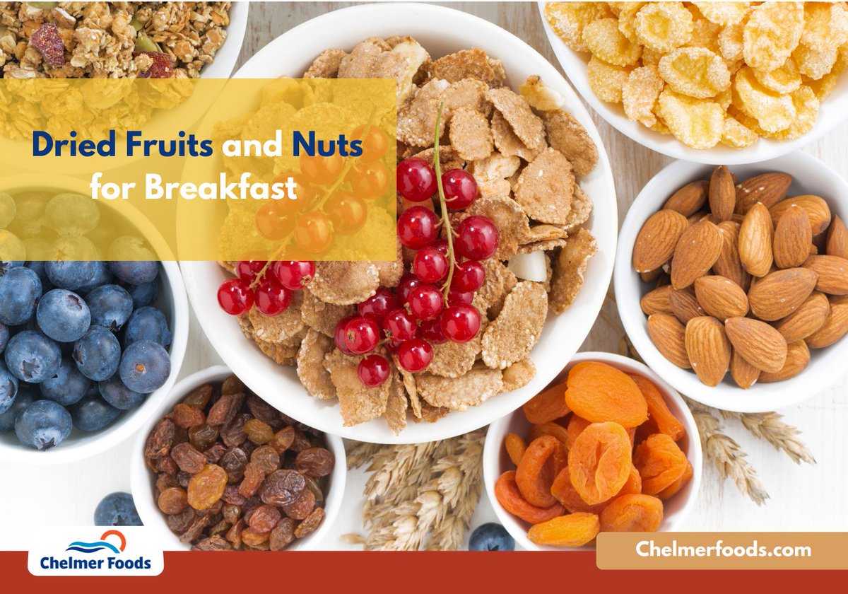 Add more color, fiber, and vitamins for your breakfast.

Chelmer Foods has full range of #nuts and #driedfruits.

Feel free to contact us and check our full list of products:
🌐Chelmerfoods.com
🗨sales@chelmerfoods.com

#Chelmerfoods