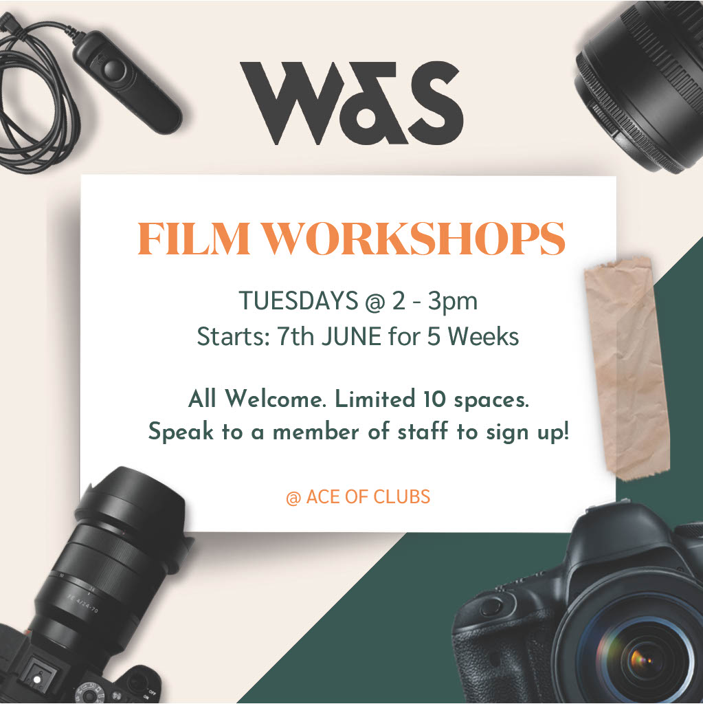 Interested in film and film production? @WriterZnScribeZ are kindly offering free workshops to our guests on Tuesdays. There are three weeks left!
