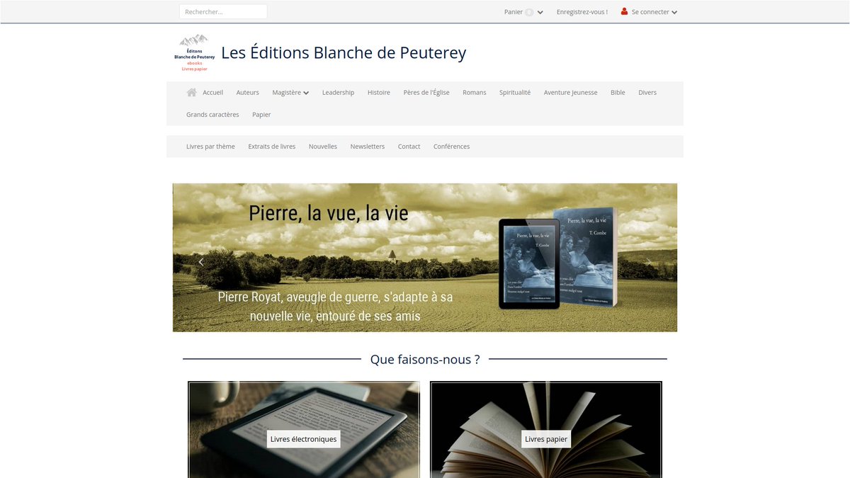 Je suis très heureux de vous présenter la nouvelle version de mon site de vente de livre, réalisée sous Thelia2 <a href="/theliaecommerce/">Thelia e-commerce</a> peuterey-editions.com <a href="/Editions_BdP/">Editions BdP</a>