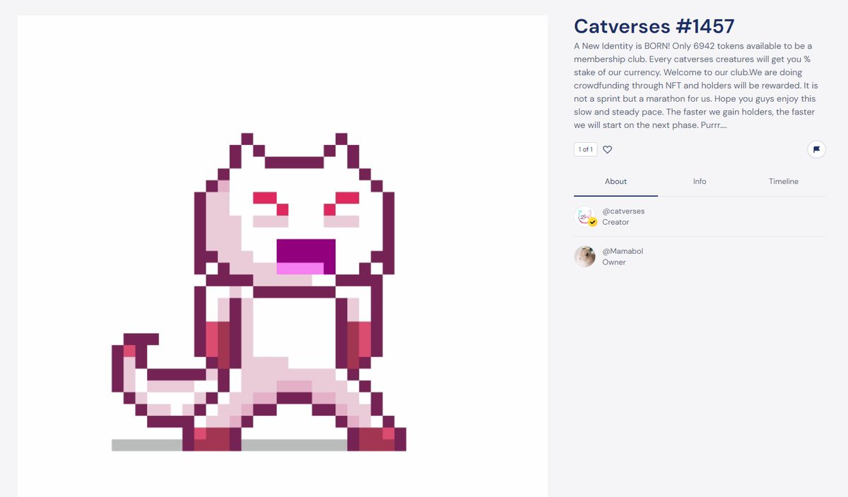 MyMamabol's tweet photo. Thank you @catverses for the Airdrop <3. Loving the Animation💎 https://t.co/qj9lSL9BWh