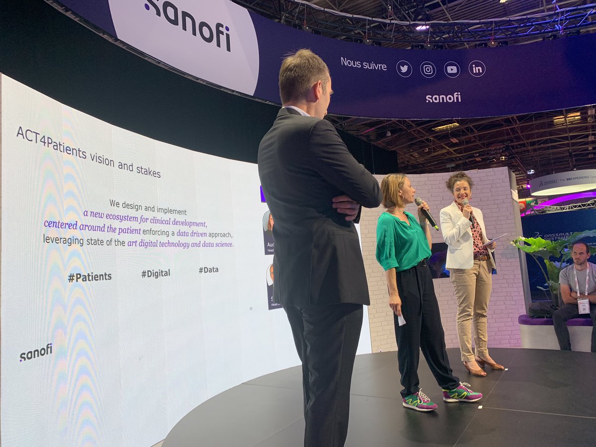 Day 2 <a href="/VivaTech/">VivaTech</a>: start with Reinventing #PatientExperience in #ClinicalTrials <a href="/sanofi/">Sanofi</a> <a href="/SanofiFR/">Sanofi en France</a>. Interested to hear about all the forms of data and tech leveraged to identify patients &amp; increasing awareness and decreasing fear around trials. <a href="/Observia_Esante/">Observia</a> #patientengagement