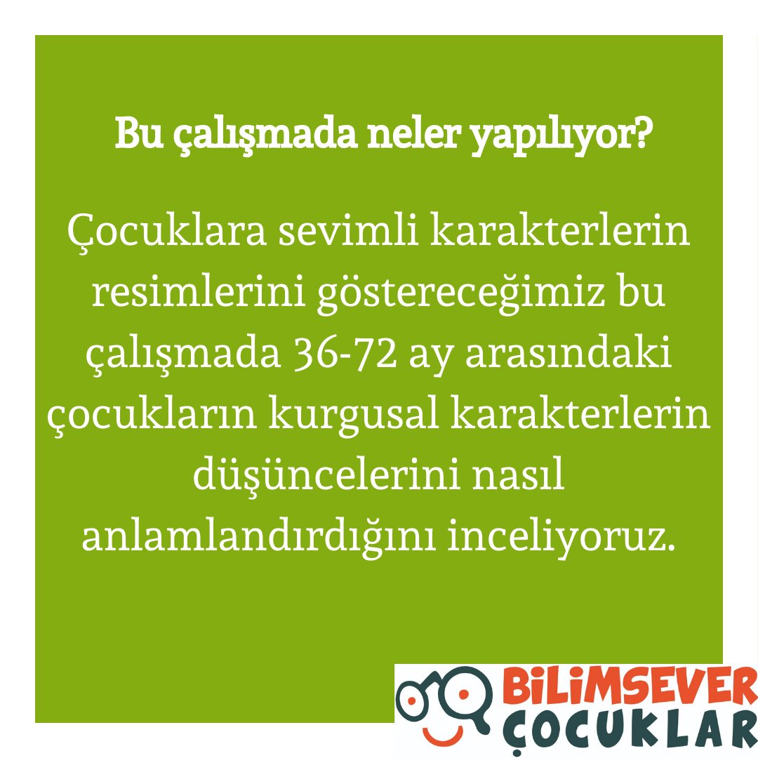 cocukbilimsever's tweet photo. 36-72 ay arasındaki çocukların kurgusal karakterlerin düşüncelerini nasıl anlamlandırdığını araştıran çalışmaya katılmak için https://t.co/9o474GgCf9 adresini ziyaret edebilirsiniz. https://t.co/w6SELjcMhJ