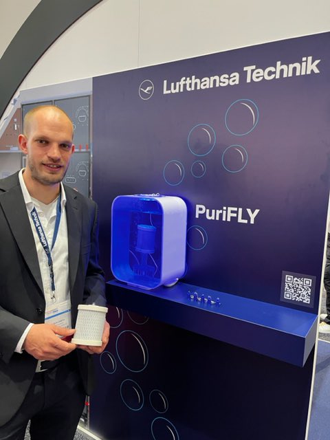 LHTechnik's tweet photo. Last day at #AIX2022. Wondering why we are having sharks at booth 6B80? Come and find out. #AeroSHARK doesn't bite. Neither do our experts. Get a closer look at the water filter #PuriFLY, the pre-impregnated fiber #AeroFLAX and the connectivity solutions #Lconnect. #keepyouflying https://t.co/4g7Tj8ysY9