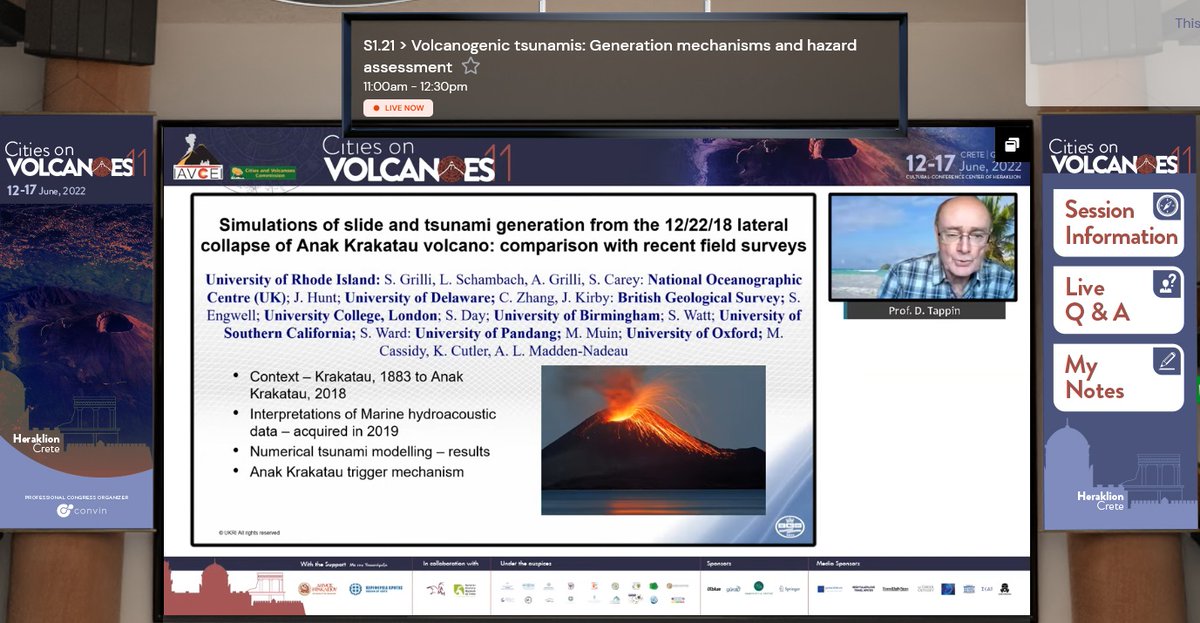 🔴Live Feed | #COV11
S1.23>Fissure eruptions
S1.21>Volcanogenic tsunamis
S4.04>Volcano Geoheritage
S4.05>Geoscience education &amp; place-based learning 
S4.09>Volcanoes in the museums
S1.11>Large to small-scale instability to collapse
S1.17>Advances in understanding volcanic debris