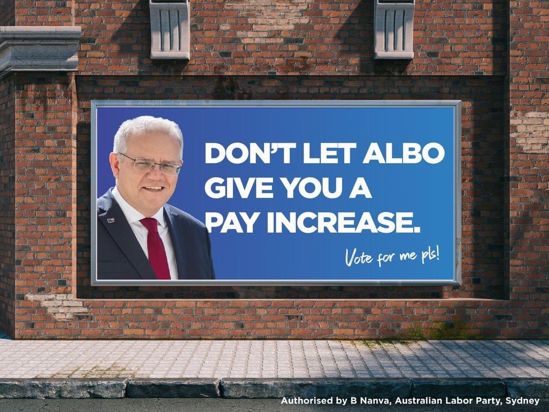 Sammyboy7777Sam's tweet photo. @PRGuy17 "Don't let Albo gie you a pay increase." https://t.co/H6tAoVM1bf