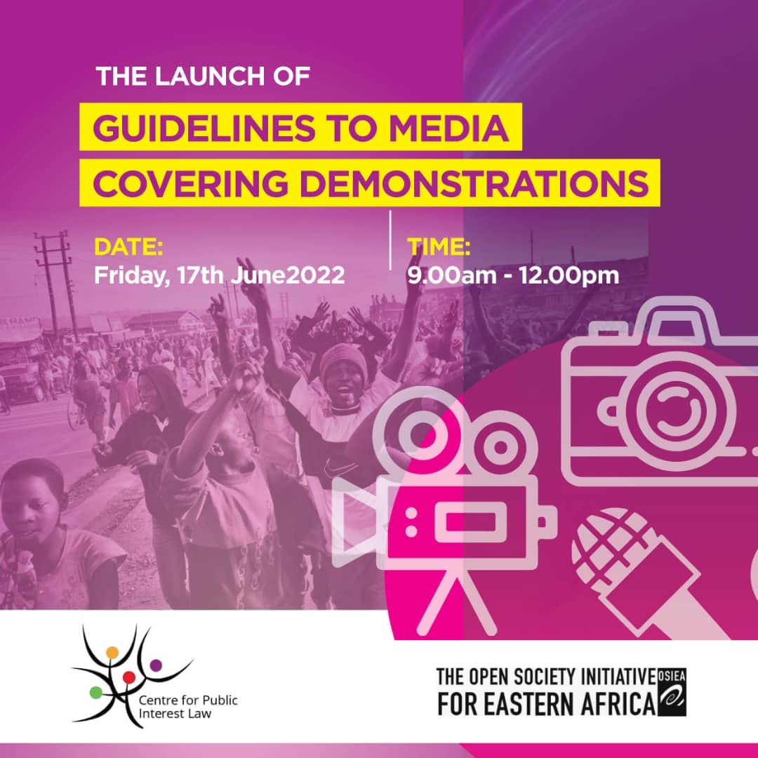 MuwoSilas96's tweet photo. 📃 The Center for Public Interest Law (CEPIL) is launching the Guidelines to Media Covering Demonstrations this Friday 17th June 2022
You can follow this @cepil_uganda conversation via the hashtag #️⃣ #MediaGuidelinesUg22 https://t.co/TmKsLHZRky