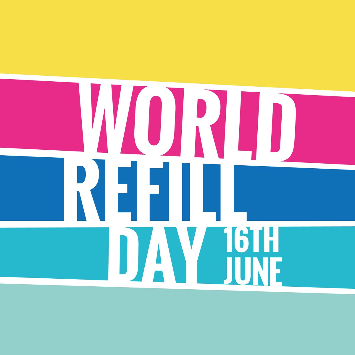 IT'S #WORLDREFILLDAY 💙💧🌍✨
Our small changes really do make a BIG difference!💪
By choosing to reuse, we’re saving millions of pieces of plastic. 

Join us in sending the global message that the solutions to plastic pollution &amp; the climate crisis are there🙌✊