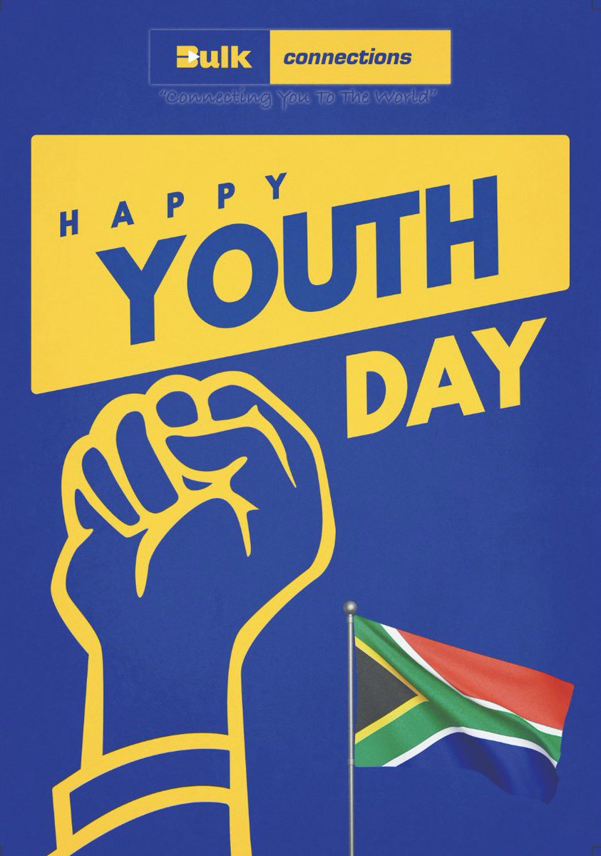 BulkConnections's tweet photo. Bulk Connections Wishes you a Happy Youth Day as it acknowledges the crucial role young people played in shaping the democracy we enjoy today #YouthDay2022 https://t.co/TRMsq4EPUu