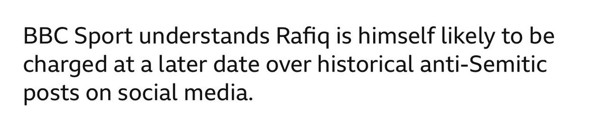 So, the BBC decided not to name those charged by the ECB but did name someone they reckon will be charged. Funny that: