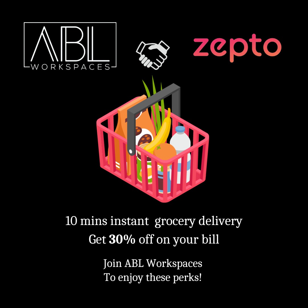 ABLWorkspaces's tweet image. Now get 30% off on your bill at Zepto

Special offer for ABL clients

Join ABL workspaces today to enjoy these perks!

#coworkingoffice #zepto #Ablworkspaces
