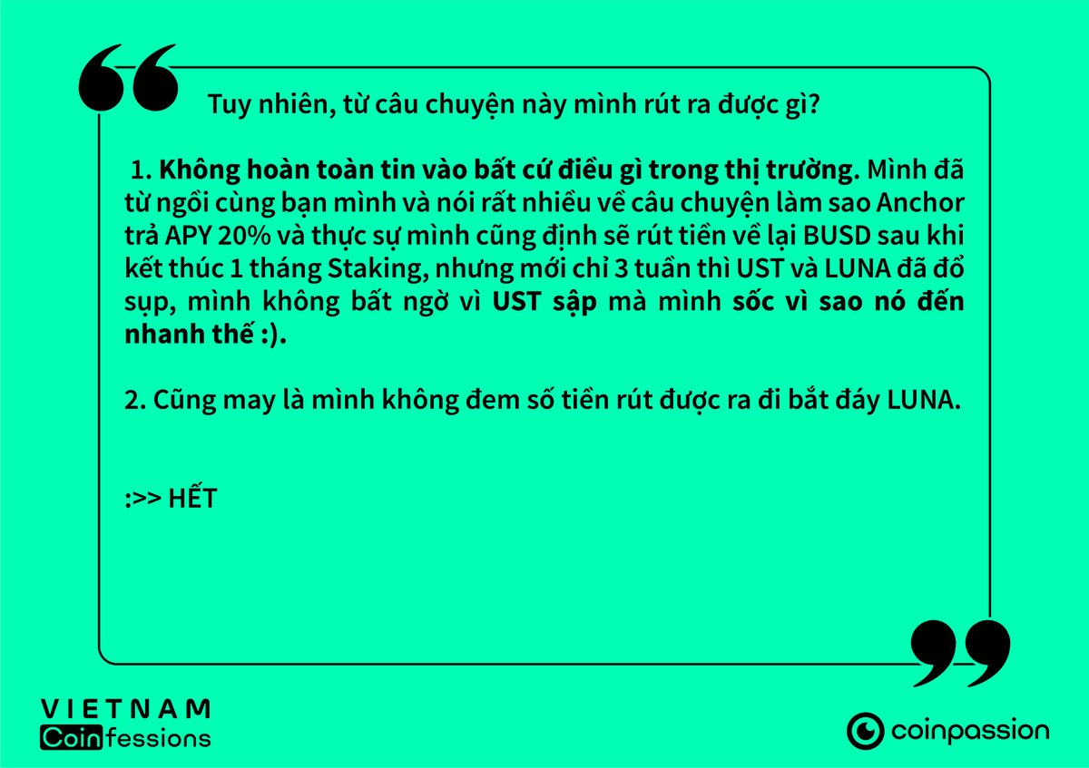 VNCoinfessions's tweet photo. 🥲Ae nào bị mất tiền vì $Luna và $UST không?

😭 $Luna chưa qua, $stETH đã tới 

☀️ Mong tất cả chúng ta đều sẽ vượt qua.

#VNCoinfessions https://t.co/XtlDqoLZq0