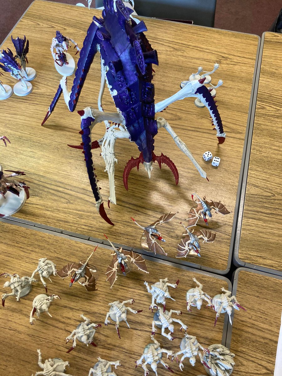 ClubMintlaw's tweet photo. Busy afternoon at Warhammer Club. James' Bio Titan came off second best in a duel with two Imperial Knights. Lots of painting and modelling going on. Finally we had a game of 1st edition Space Hulk running. #oldhammer #WarhammerCommunity #spacehulk https://t.co/t1ZdmvBXp4