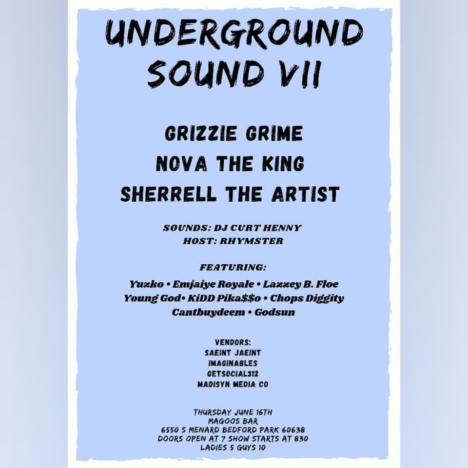 MusicKTP's tweet photo. Our group member @GrizzieGrime is headlining a show today at Magoo’s Bar 🙌🏾

Be sure to pop thru if you’re in the Chicagoland area 🏁 https://t.co/jLrJJr65cd