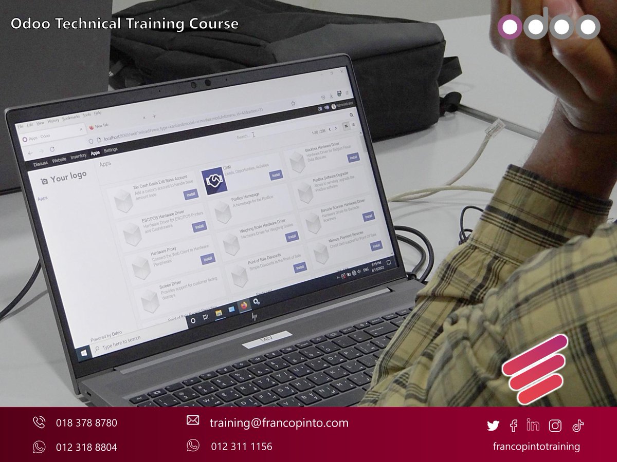 PintoTraining's tweet image. جانب من فعاليات دورة Odoo Technical لمجموعة من المهندسين.

تقديم المهندس: حسام الدين مصطفى

للتسجيل في الدورة يرجى التواصل على:
إتصال: 0183788780
واتساب: 0123188804

أو التسجيل عبر الرابط:
docs.google.com/forms/d/e/1FAI…

#Odoo #odoo_technical