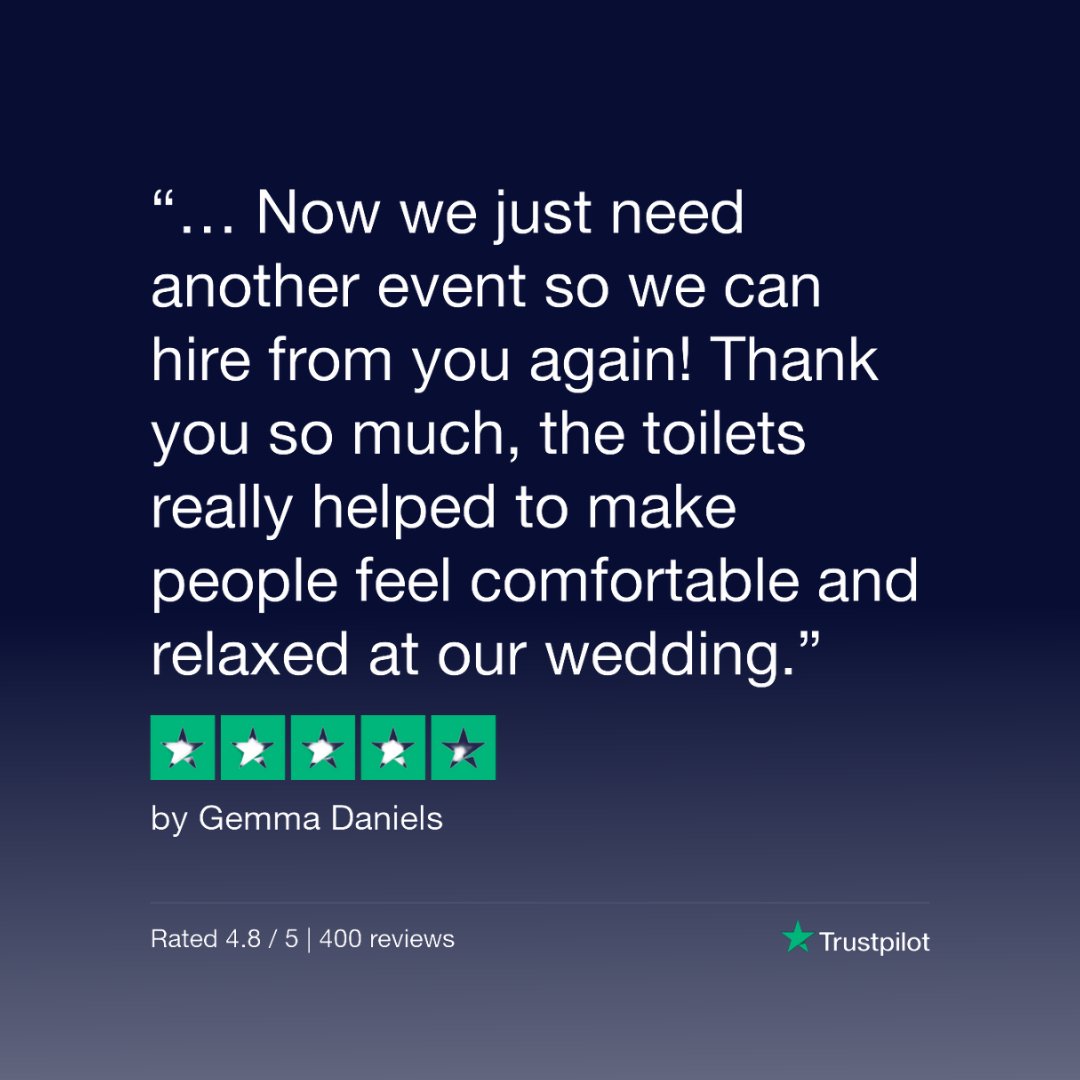 ToiletsPlus's tweet photo. Another excellent review from another very hap-pee customer who used one of our luxury units for their wedding day!
#portabletoilet #toiletsplus #eventtoilet #eventoilethire #wedding #luxuryportabletoilet #luxurytoilethire #norwich #norfolk #toilethire #eventloos #toilethire https://t.co/NBFRgiN8zo