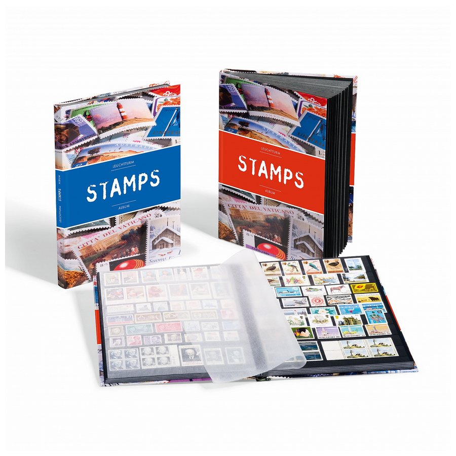 Stamp Album Stockbook 32 Black Page w/ Single Glassine Interleave 