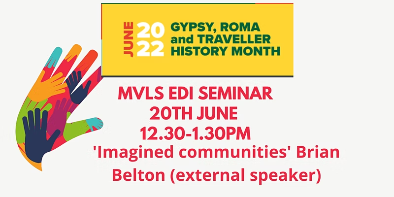 drheatherferg's tweet photo. To mark Gypsy, Roman and Traveller History Month, we are delighted to host Brian Belton in the @UofGMVLS EDI Seminar Series. He will be discussing experience & commonalites in #GRTSB communities. @UoGEquality
@UofGlasgow staff & students can sign up
https://t.co/vwV94LJs7L https://t.co/N49c7rrZLE