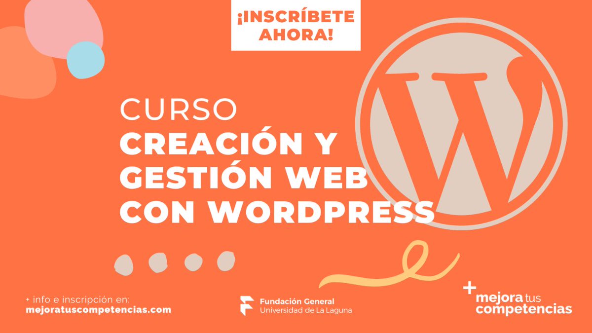 mtcompetencias's tweet photo. Aprende a usar el gestor de contenidos más usado del mundo con nuestro Curso de Creación y Gestión Web con #WordPress. ¡Inscríbete ahora!

💻 100% online
🗓 28/06 - 19/07

Inscripción: https://t.co/e56G3EXLRE
➕ Más información: https://t.co/jxUkde4L5q https://t.co/C7U5dAutUF