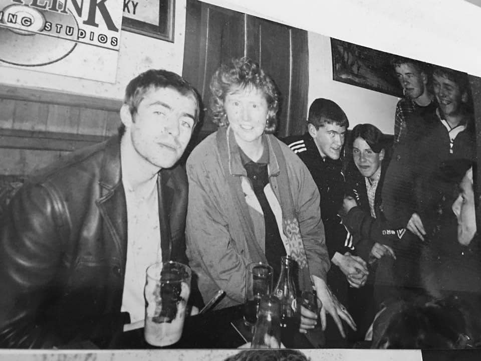 kcshowcork's tweet photo. Remember this @liamgallagher ???  On the Sesh with the locals in Charlestown Mayo,25 years ago (Photos via @RonanCourell ) https://t.co/NZCqMVf0ZU