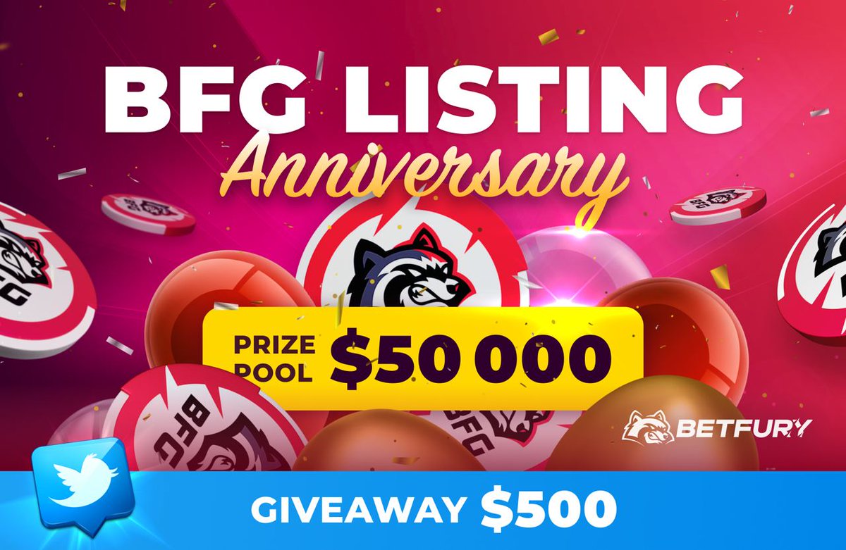 betfury_gaming's tweet image. 🎉 #BFG Listing Anniversary 🎉
Festive #Giveaway - $500 in BFG 

⏰June 16 - 20 | 5 random winners
betfury.tv/3zD67mk
Celebrate BFG Listing Anniversary 
for over $50 000

🌟Follow @betfury_gaming
🌟Pass the BFG Quiz: betfury.tv/3tDgFhA
❤️ &amp;amp; RT