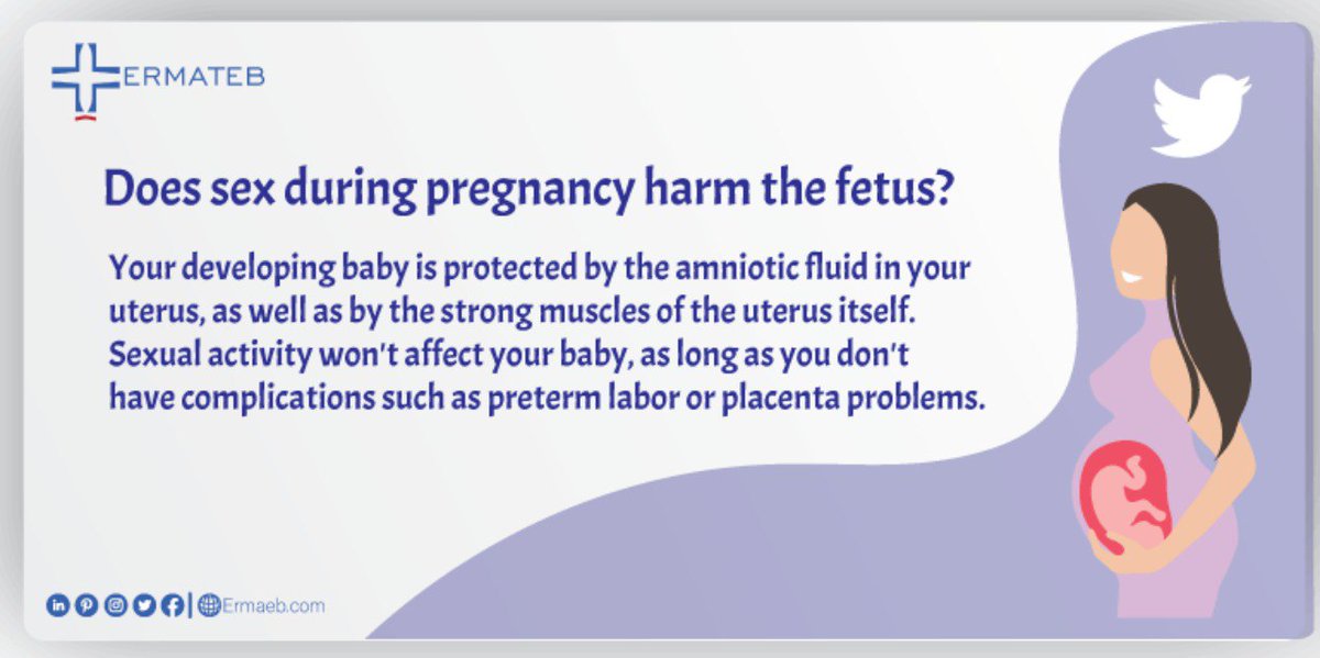 ErmatebEn's tweet image. ✅ Does sex during #pregnancy harm the fetus?
Your developing #baby is protected by the amniotic fluid in your uterus, as well as by the strong #muscles of the uterus itself.
#ermateb_en #ermateb_de #ermateb_farsi #ermateb_ar  #ermsteb_ru #ermsteb_ur
 en.ermateb.com