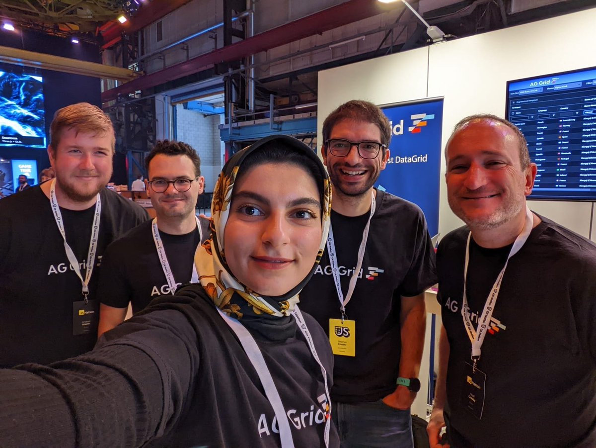 The <a href="/ag_grid/">AG Grid</a> team at <a href="/ReactSummit/">React Summit</a> , brill to be here!!!