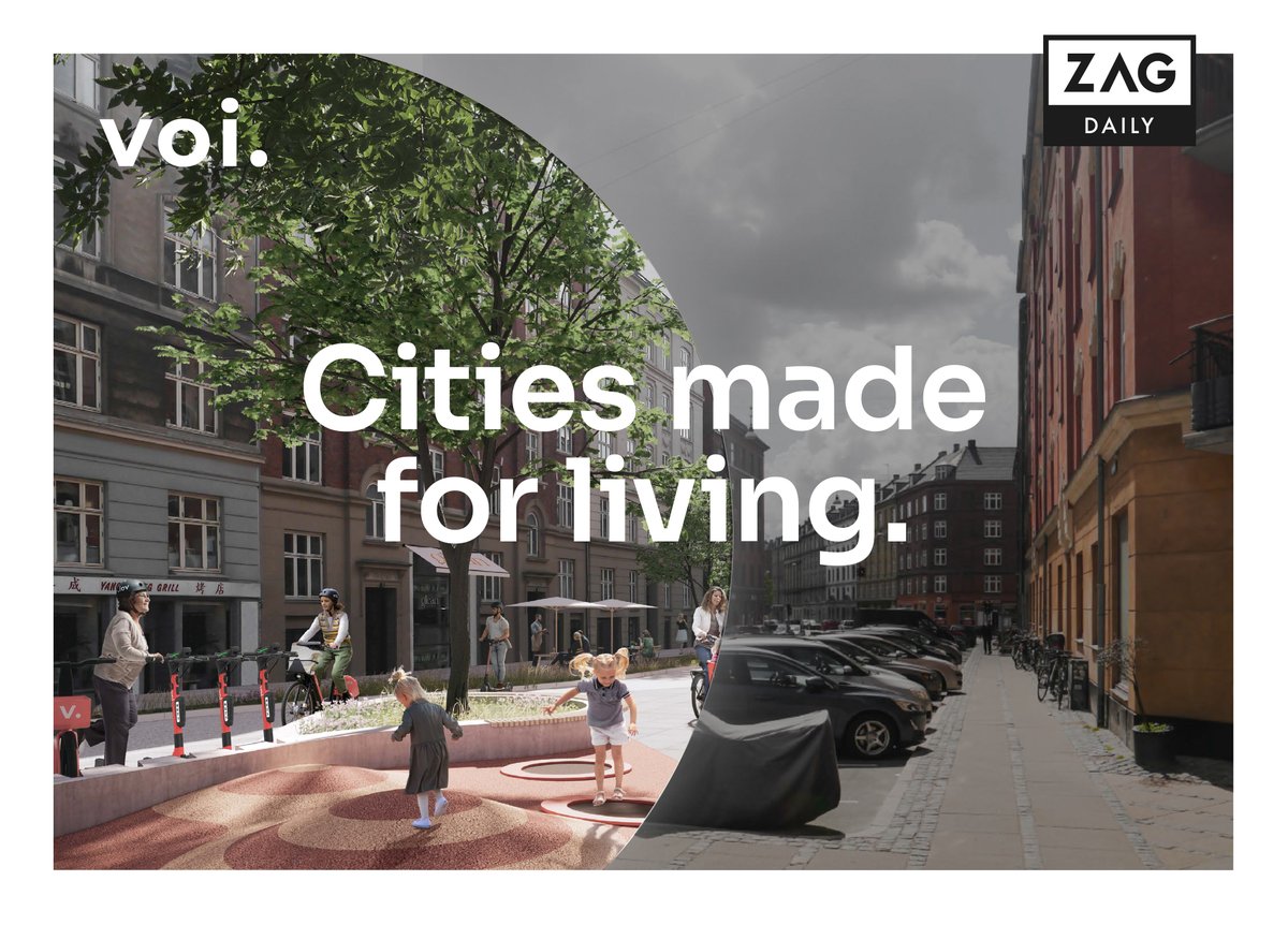 ZagDaily's tweet image. New @voitechnology report reimagines how cities would look without cars.

Titled ‘cities made for living’, the report sets out Voi’s vision to reduce car dependency and return urban spaces to the people who live in them.

Read more: bit.ly/3Ok4WfS

#ZagOnDeck
